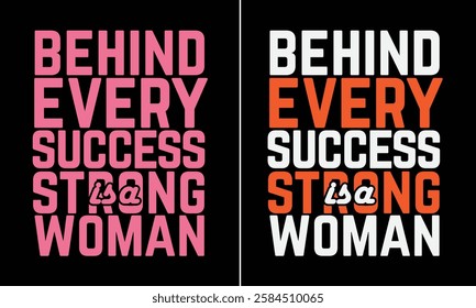 International woman's Day (March 8th) design for t-shirt, bags, mugs, stickers, banner, poster, icon, logo etc. Fully Editable Print Ready Template - Vector.