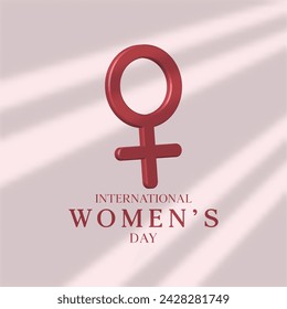 International Woman's Days with female gender sign illustration element vector 