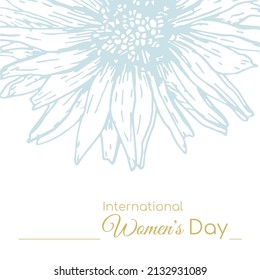 International women day 8 of march. Congratulation card. Vector