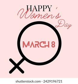 international women day creative banner design with illustration 
