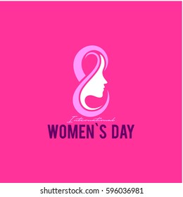 International Women Day Logo Icon Vector