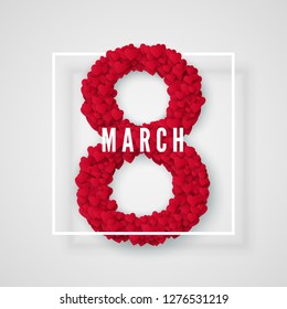 International women day. March 8 greeting  postcard. Website banner concept. isolated vector illustration 