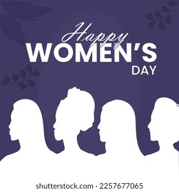International women day post, with typography style, illustration vector