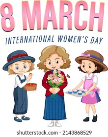 International women day poster design illustration