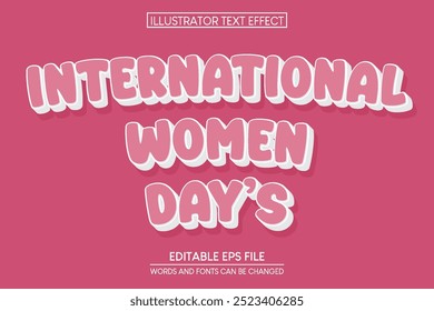 International women day text effect