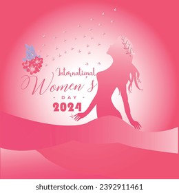 international women day, vector beautiful female face  