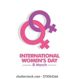 International Women Day Vector Illustration Template. Image Material for Campaign.