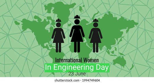 International Women In Engineering Day - Vector Illustration And Design.