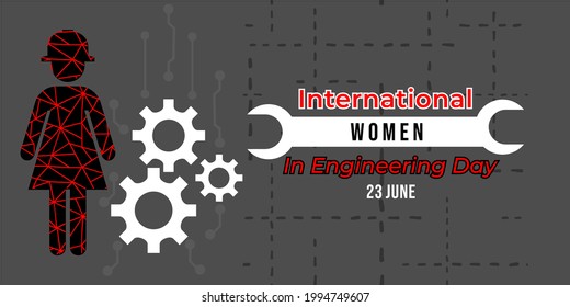 International Women In Engineering Day - Vector Illustration And Design.