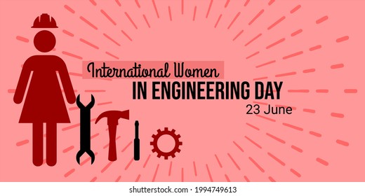 International Women In Engineering Day - Vector Illustration And Design.