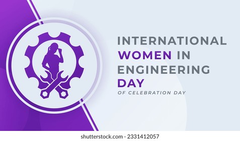 International Women in Engineering Day Vector Design Illustration for Background, Poster, Banner, Advertising, Greeting Card