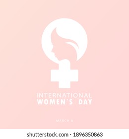 International women s day banner. Female holiday. Vector on isolated ackground. EPS 10