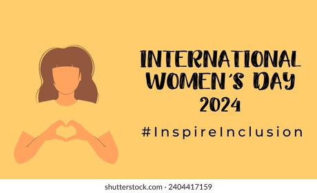 International Women s Day concept holiday. 8 march. Campaign 2024 inspireinclusion. Template for banner, card, poster, background. Flat vector illustration
