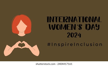 International Women s Day concept holiday. 8 march. Campaign 2024 inspireinclusion. Template for banner, card, poster, background. Flat vector illustration

