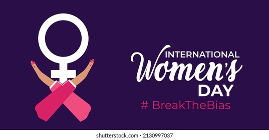 International women's day. women's day 2022 concept. 8th march. Break The Bias campaign. Vector Illustration.