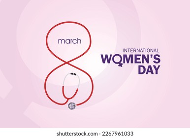 International Women's Day 2023, campaign theme: #EmbraceEquity. Women's Day vector illustration. Medical concept women's day concept design.