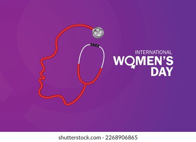 International Women's Day 2023, campaign theme: #EmbraceEquity. Women's Day vector illustration. Medical concept women's day concept design.