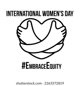 International Women's Day 2023 Embrace Equity 8 March 2023. Women in leadership, woman empowerment, gender equality concepts. Vector illustration