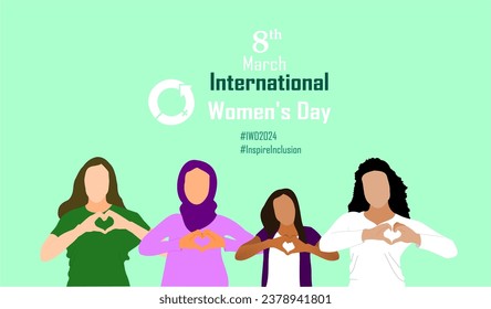 International Women's Day 2024 campaign theme #InspireInclusion For International Women's Day 2024 and beyond, let's Inspire Inclusion. international women's day 08 march 2024 for gender equality