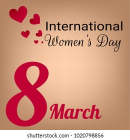 International women's day 8 march. flyer, card, poster design and illustration.