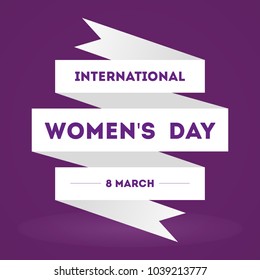 International Women's Day. 8 March. Flat design, vector illustration