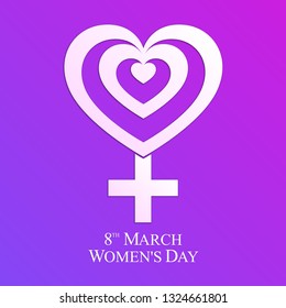 International Women's Day. 8 March. Vector illustration. Women's day background.