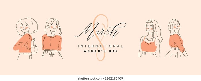 International Women's Day 8 March Vector Illustration