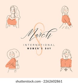 International Women's Day 8 March Vector Illustration