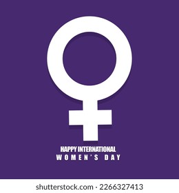 International Women's Day. 8 march, Vector Template for Women's Day Social Media Post,