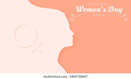 International Women's Day 8 march with peach fuzz colors