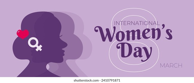 International womens day 8 March vector greeting card poster banner background design