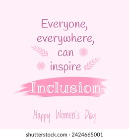 International Women's Day 8 March with inspire inclusion theme