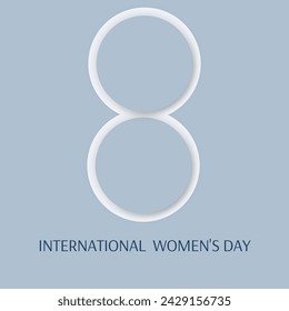 International women's Day 8 march background template for social media, greeting card.