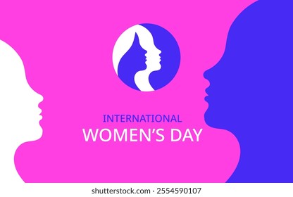 International Women's Day. 8 March. International Women's Day banner