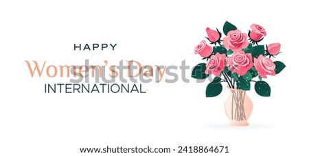 Similar – Image, Stock Photo Rose in vase on table