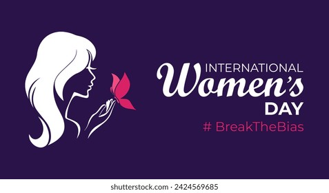 International women's day. 8th march. Break The Bias campaign. women's day concept. Template for background with banner, poster and card. Vector Illustration.
