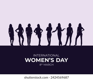 International women's day. 8th march. Break The Bias campaign. women's day concept. Template for background with banner, poster and card. Vector Illustration.
