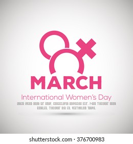 International Women's Day - 8th Match - Vector Icon Element Design