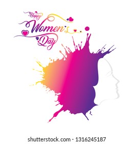 International Women's Day. abstract girl Design for card, poster