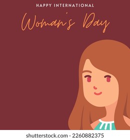 International women's day background with copy space area.
Suitable to place on content with that theme.