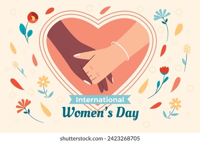 International Women's Day Background. Happy Women's Day celebration. March 8. Cartoon Vector illustration design for Poster, Banner, Flyer, Greeting, Card, Cover, Post, Invitation. happy women day.