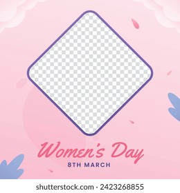 International Women's Day Background. Happy Women's Day celebration. March 8. Cartoon Vector illustration design for Poster, Banner, Flyer, Greeting, Card, Cover, Post, Invitation. happy women day.