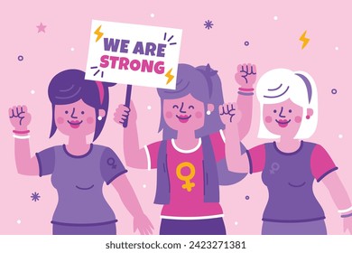 International Women's Day Background. Happy Women's Day celebration. March 8. Cartoon Vector illustration design for Poster, Banner, Flyer, Greeting, Card, Cover, Post, Invitation. happy women day.