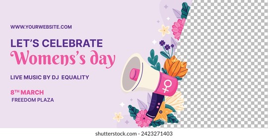 International Women's Day Background. Happy Women's Day celebration. March 8. Cartoon Vector illustration design for Poster, Banner, Flyer, Greeting, Card, Cover, Post, Invitation. happy women day.