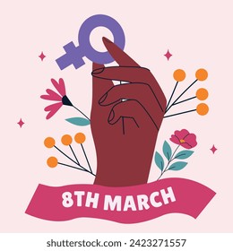 International Women's Day Background. Happy Women's Day celebration. March 8. Cartoon Vector illustration design for Poster, Banner, Flyer, Greeting, Card, Cover, Post, Invitation. happy women day.