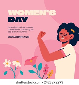 International Women's Day Background. Happy Women's Day celebration. March 8. Cartoon Vector illustration design for Poster, Banner, Flyer, Greeting, Card, Cover, Post, Invitation. happy women day.