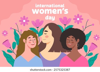 international women's day background illustration flat style