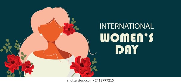 International Women's Day. Background for March 8th. Vector illustration.