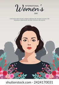 International Womens Day background. Vector illustration.