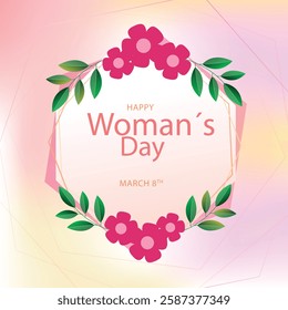International Women's Day banner. 8 March. Vector